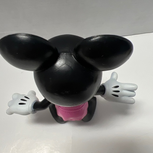 Disney Minnie Mouse Figure Plastic Toy 5.25 " Pink Dress - Picture 3 of 6